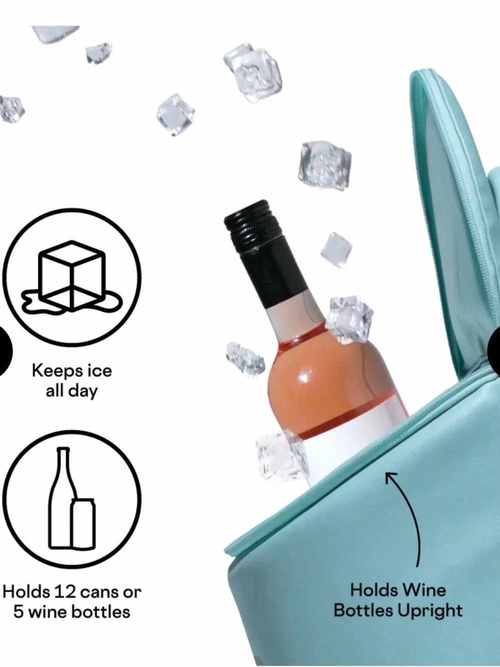 Corkcicle Light Aqua Blue Insulated Cooler Backpack